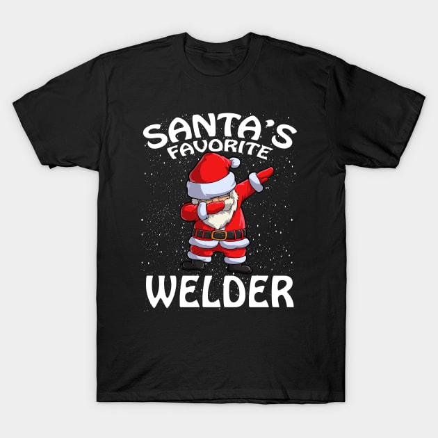 Santas Favorite Welder Christmas T-Shirt by intelus